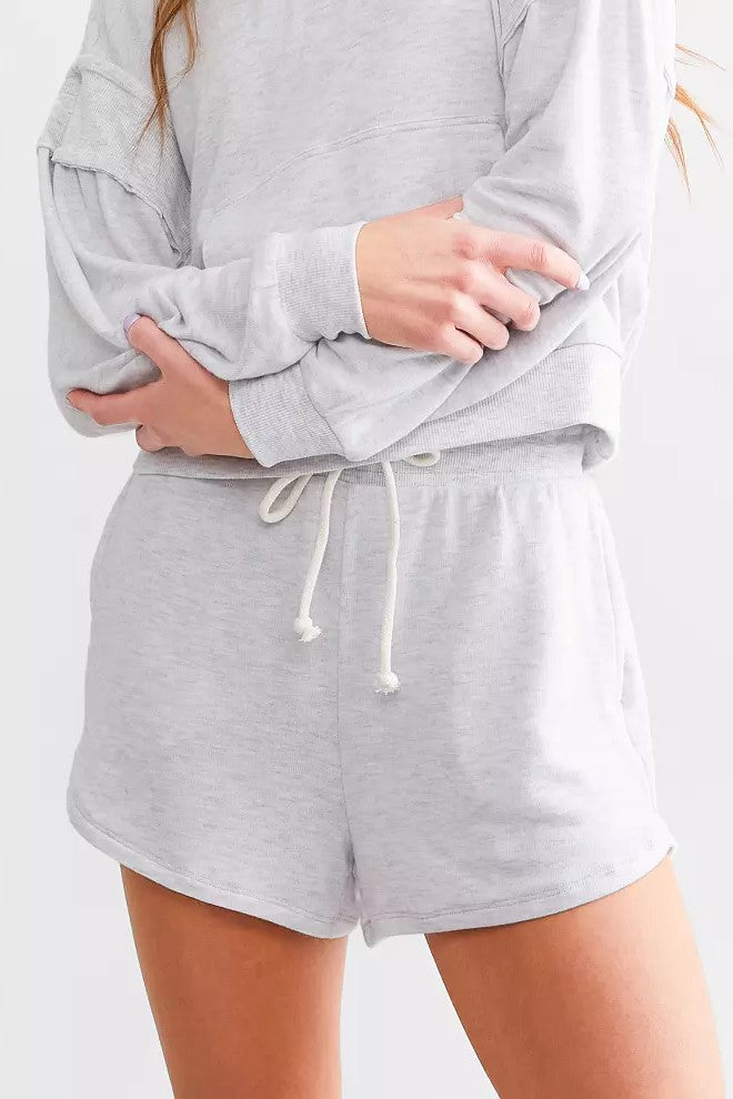 Chilly Night Cozy Hoodie - Light Heather Grey