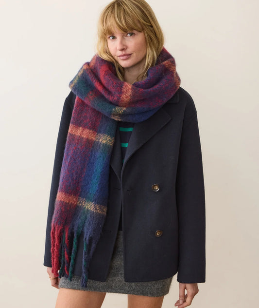 Brushed Blanket Scarf - Holiday Plaid