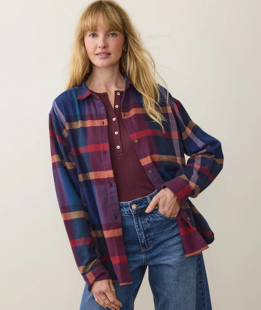 Jane Relaxed Cotton Shirt - McCallister Plaid