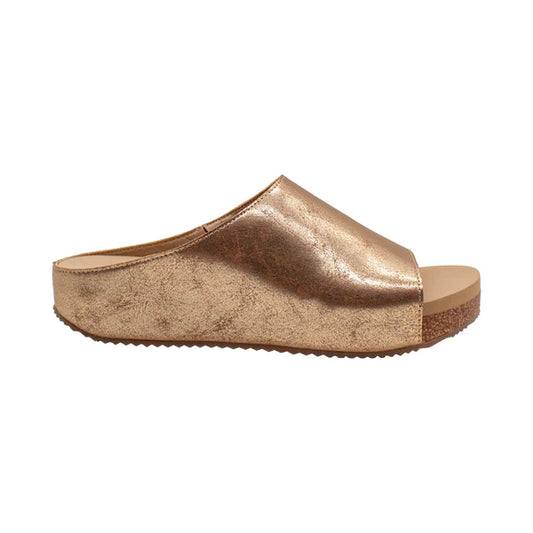 Wren Faux Leather Sandal - Gold