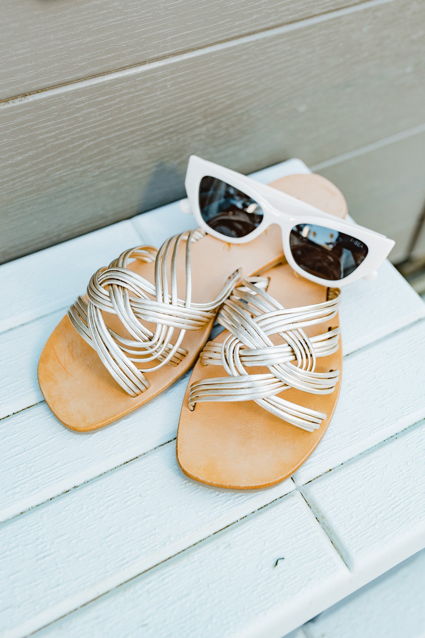 Tate Slide Sandal (Gold)