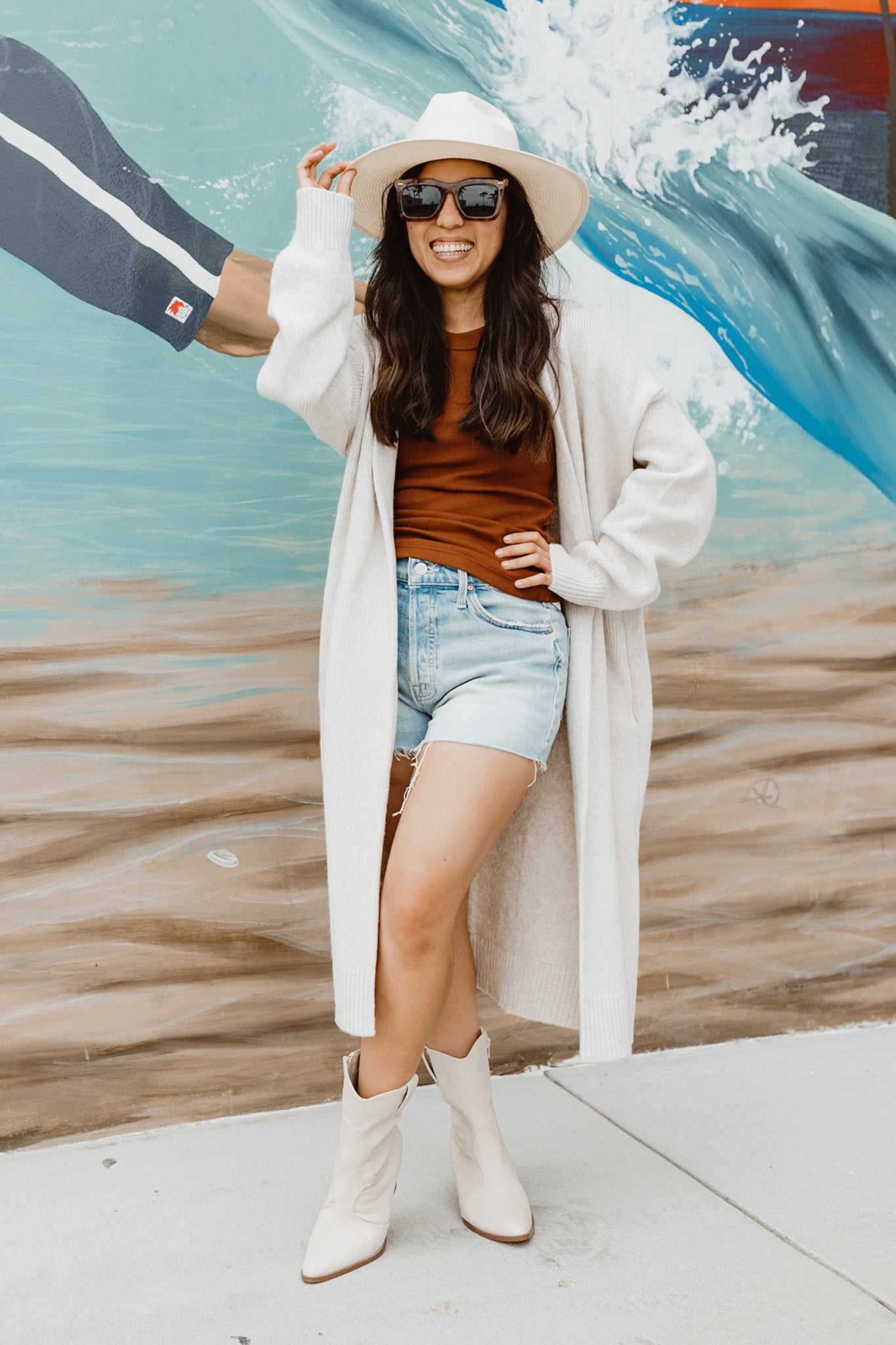 Phoebe Duster Sweater (Light Oatmeal)