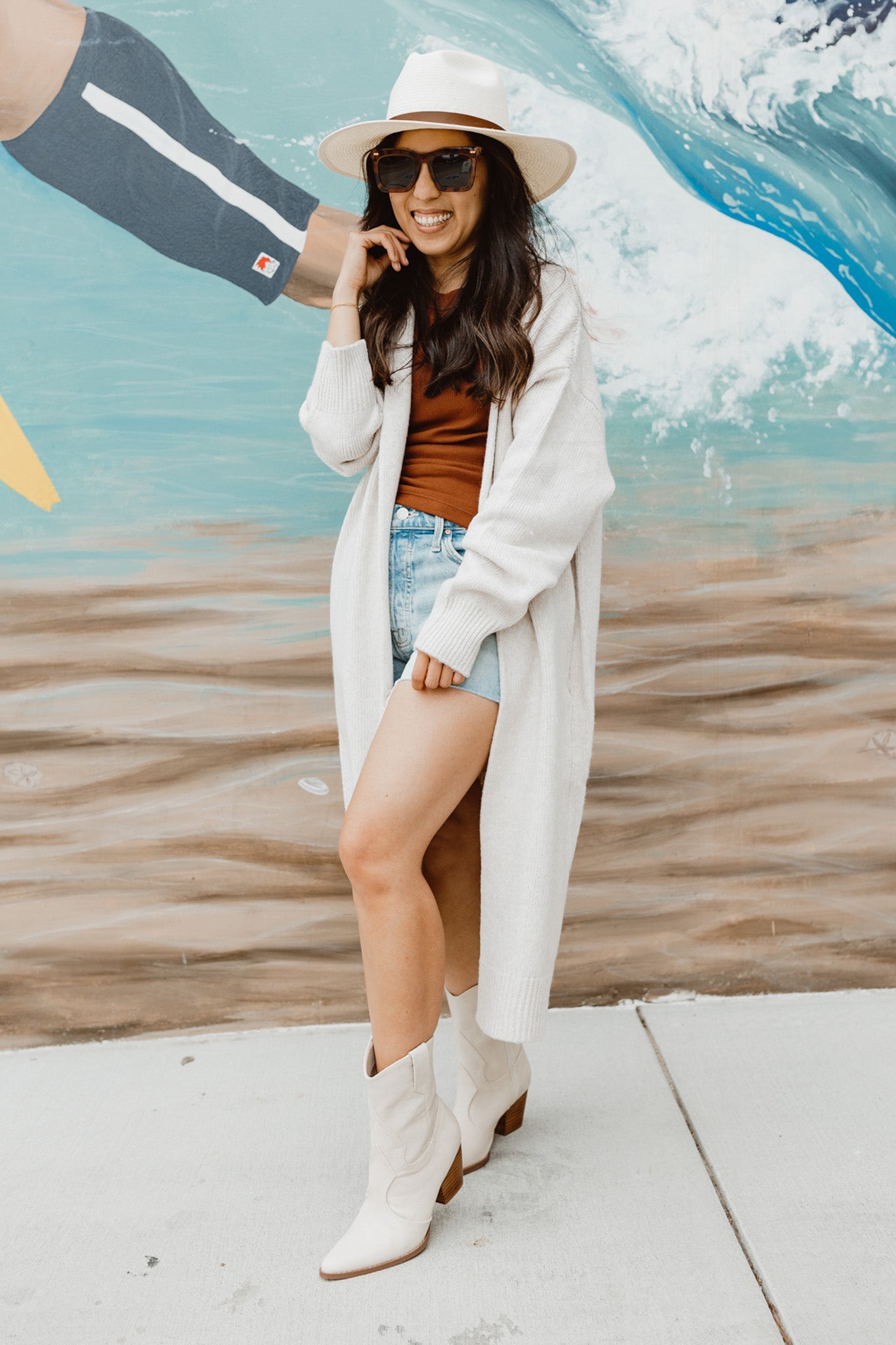 Phoebe Duster Sweater (Light Oatmeal)