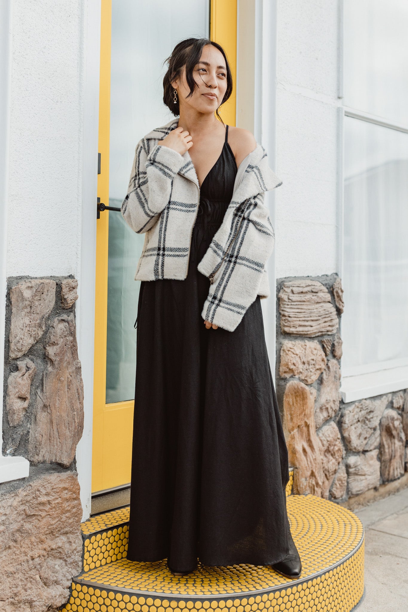 Wakefield Plaid Jacket (Off White)