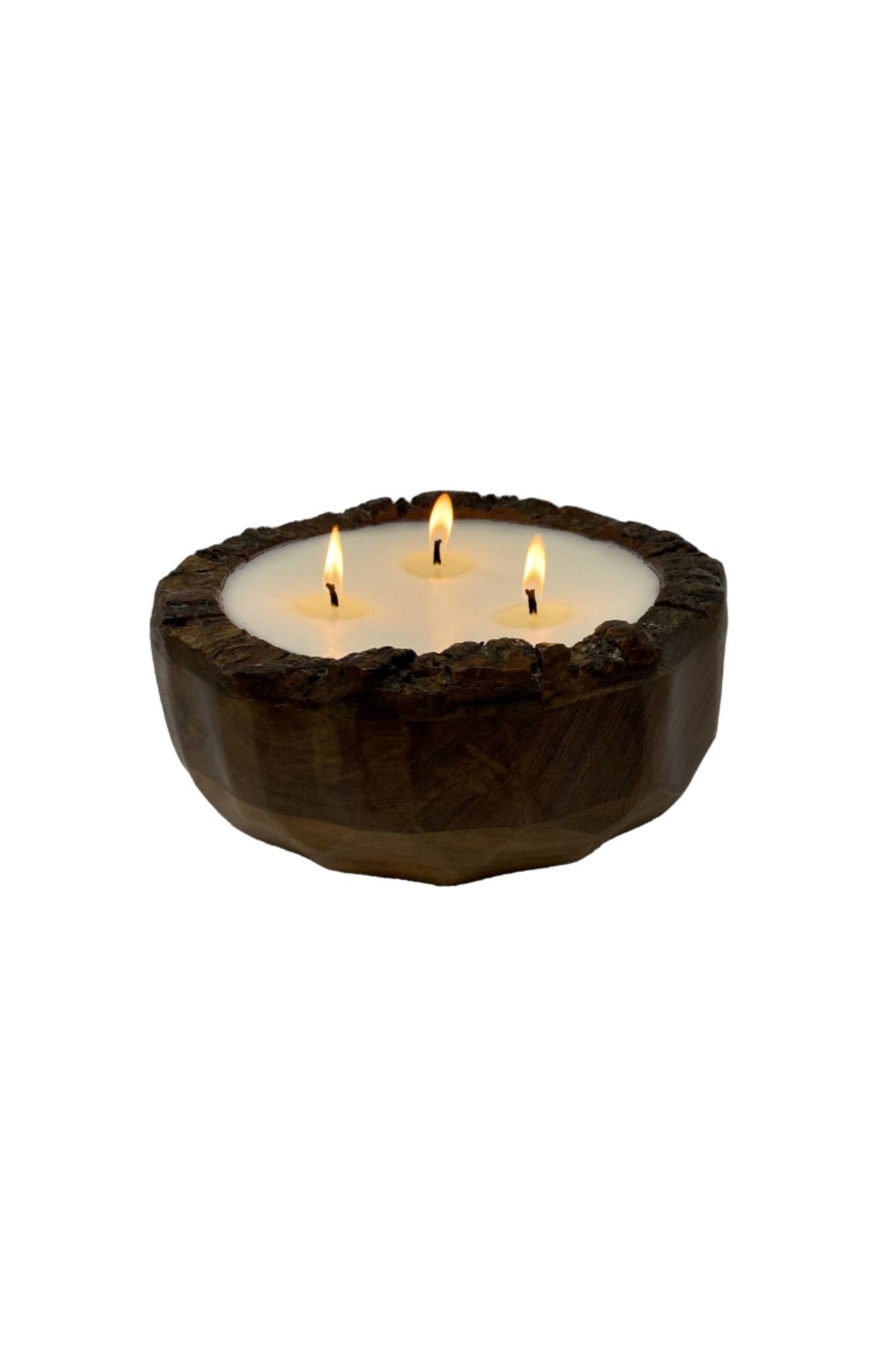 Endurance Medium Candle Wood Bowl (Tobacco Bark)