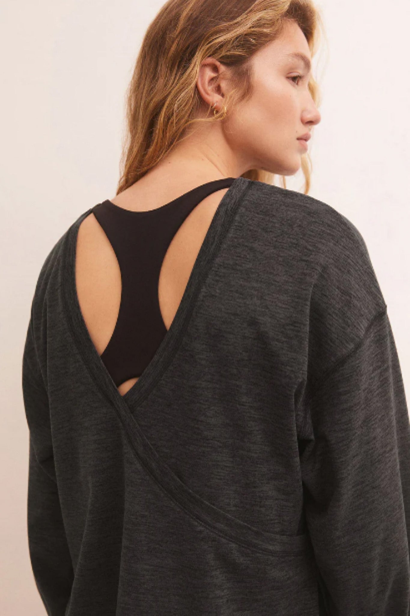 Ultra Soft Reversible Top (Heather Black)