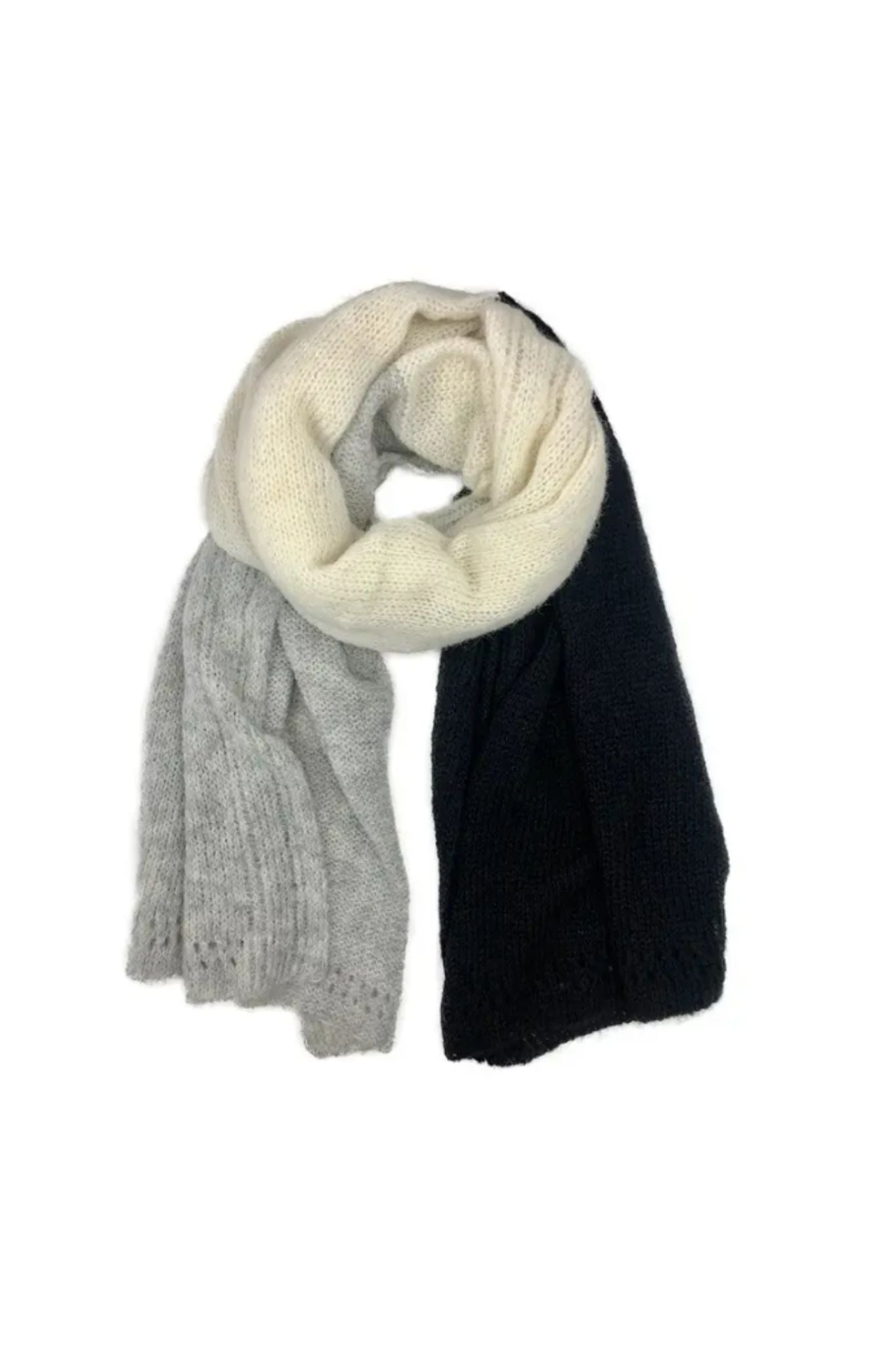 Color Block Alpaca Wrap Scarf