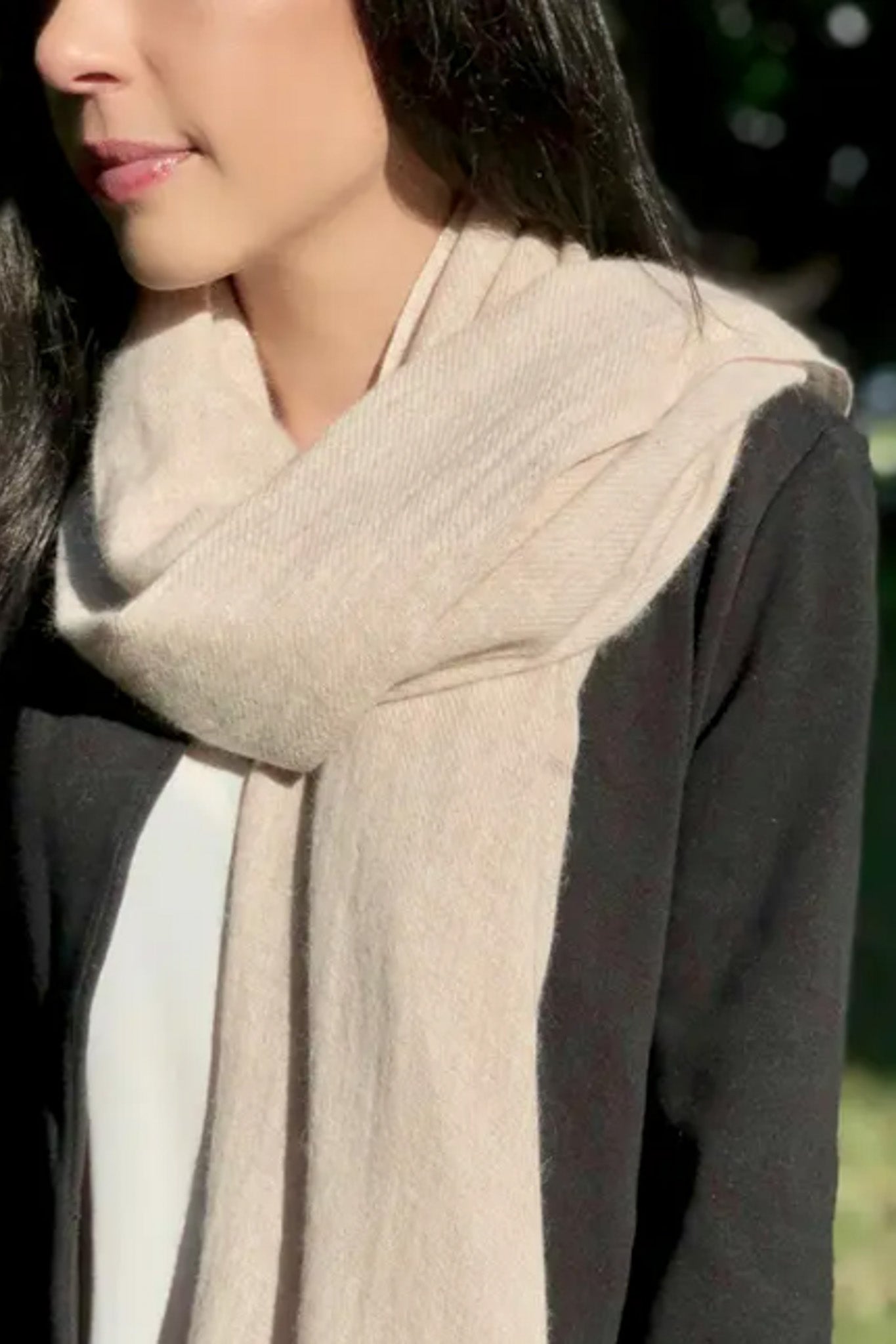 Blush Handloom Cashmere Scarf