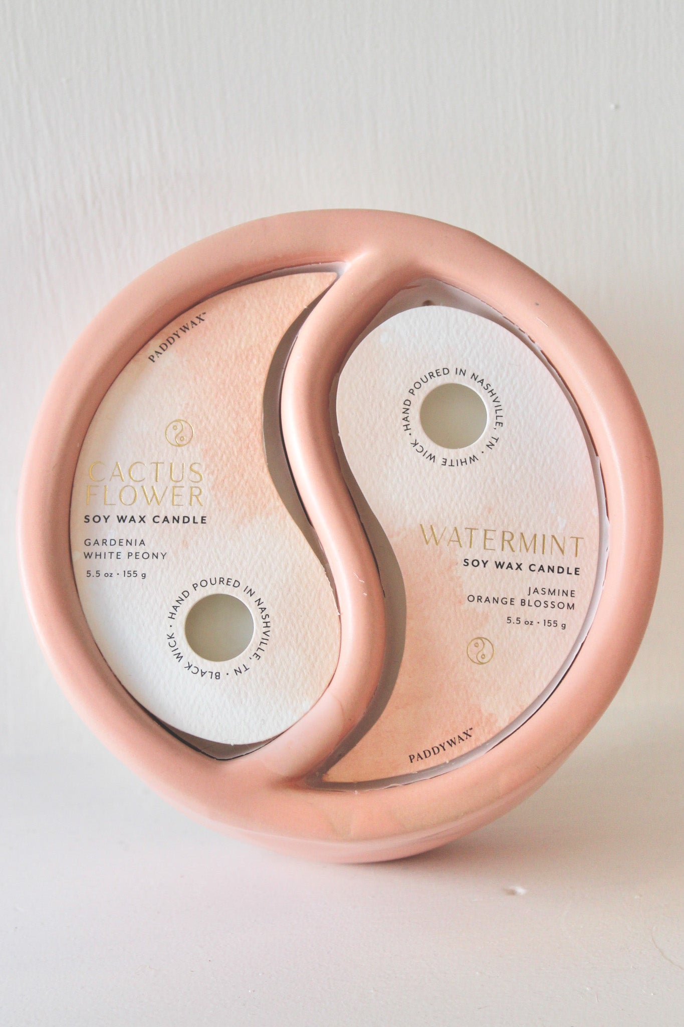 Yin Yang Candle (Cactus Flower & Watermint)