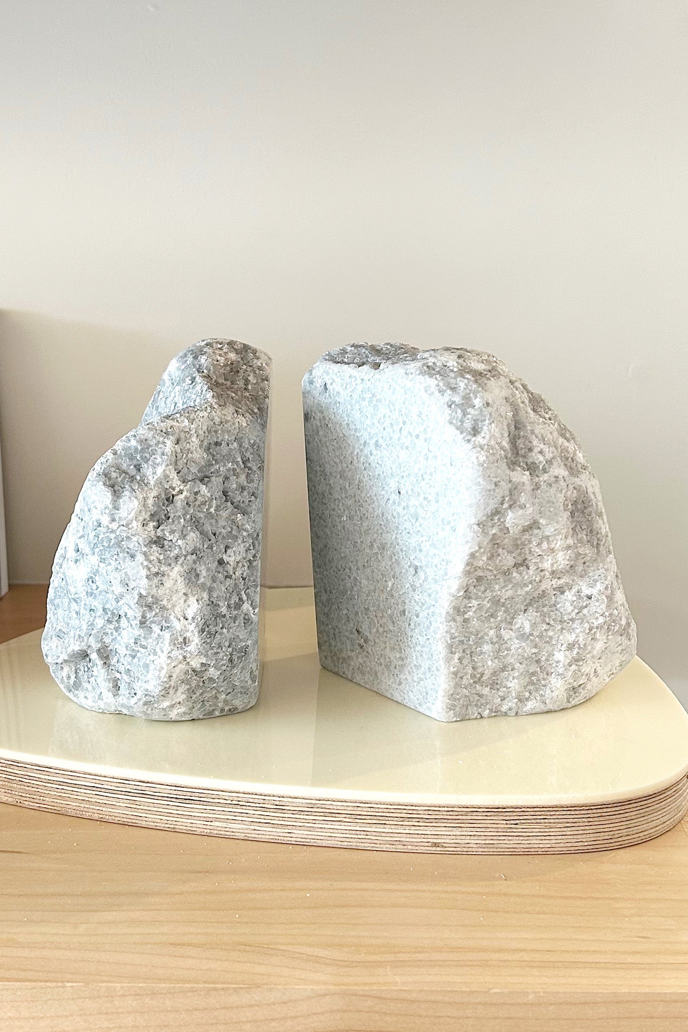 Blue Calcite Book Ends