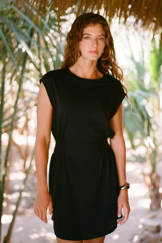 Rowan Textured Knit Dress Black