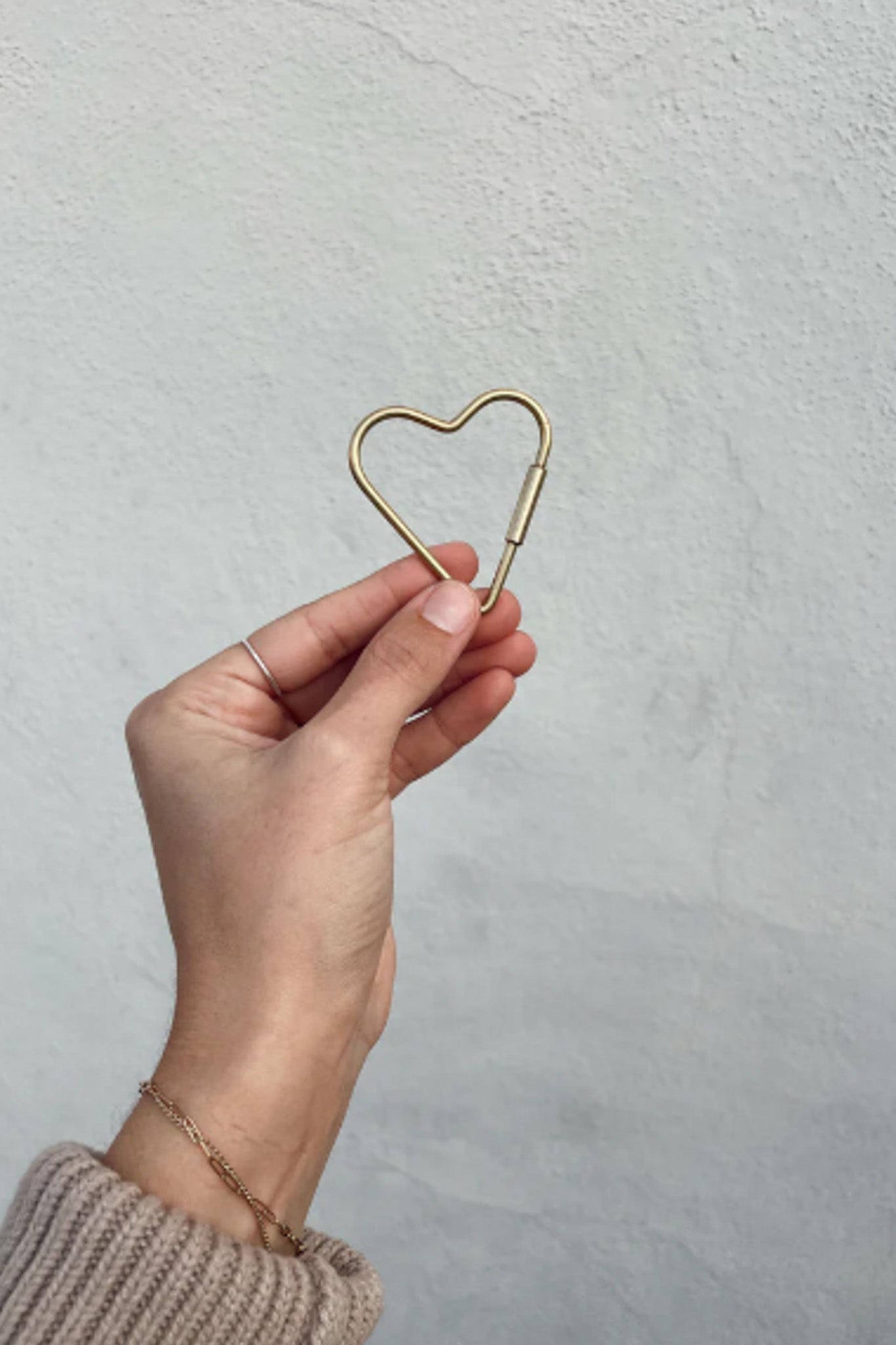 Brass Heart Key Ring