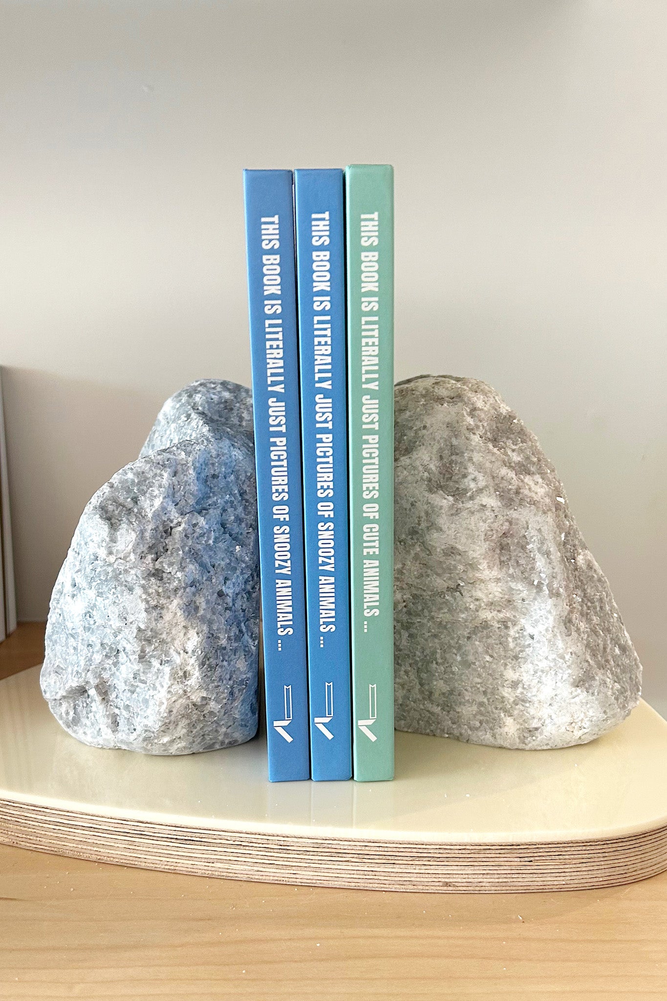 Blue Calcite Book Ends