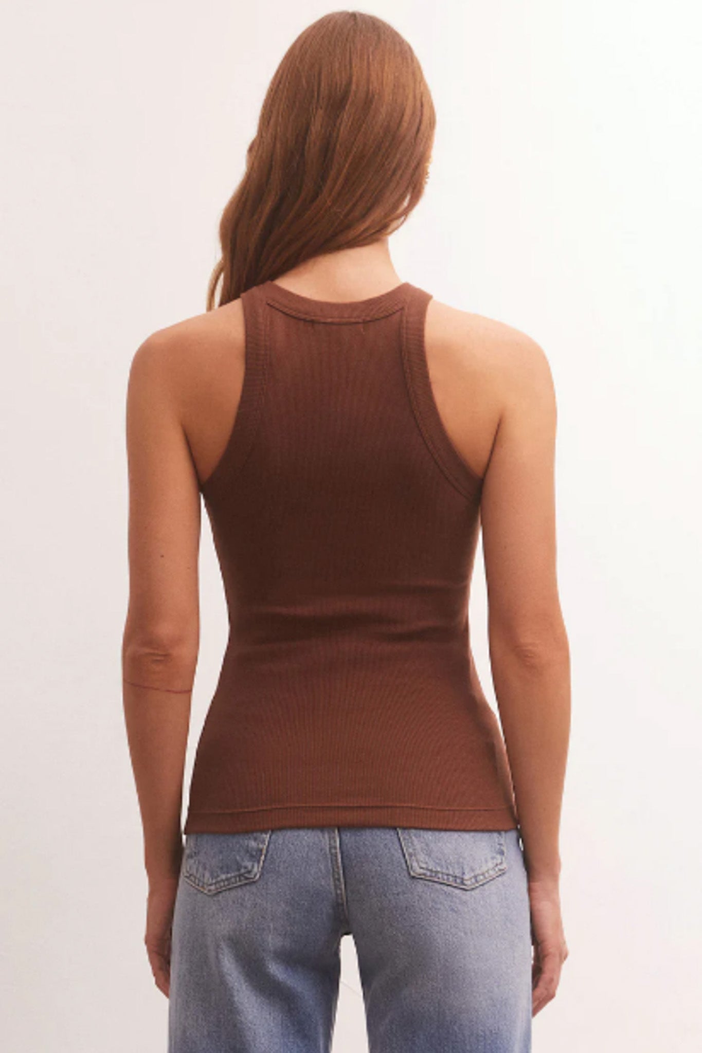 Lily Rib Tank (Dark Rosewood)