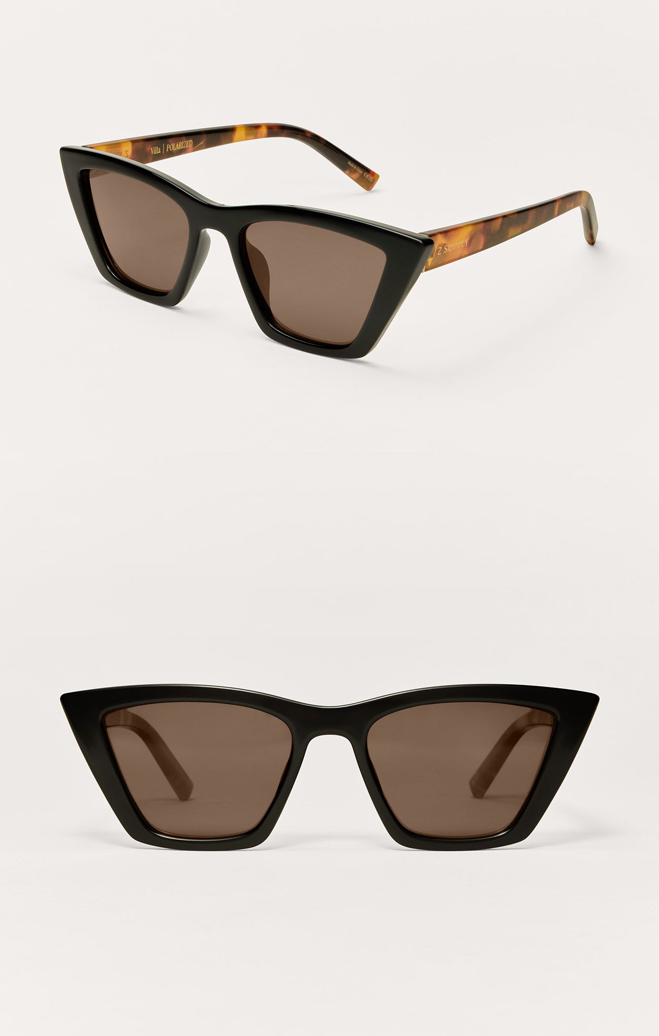 Villa Black Tort - Brown Polarized Sunglass