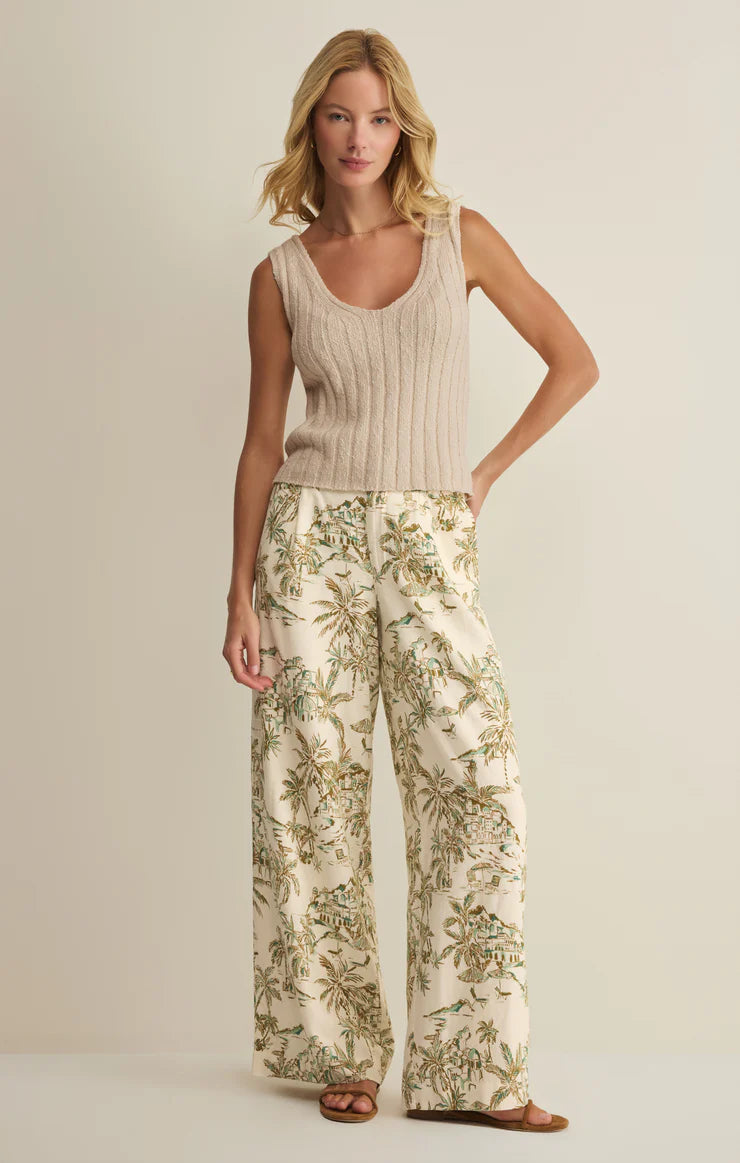 Overlook Tiki Linen Pant - Island Coconut