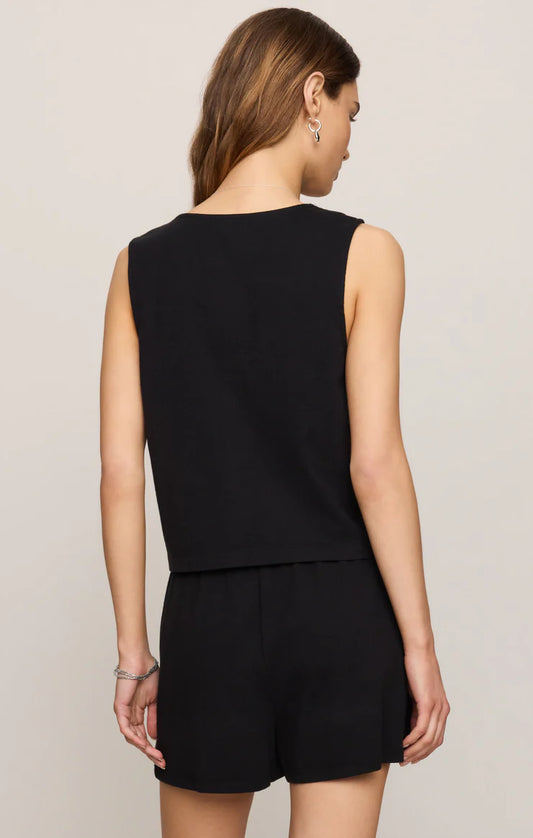 Noelle Jersey Top - Black