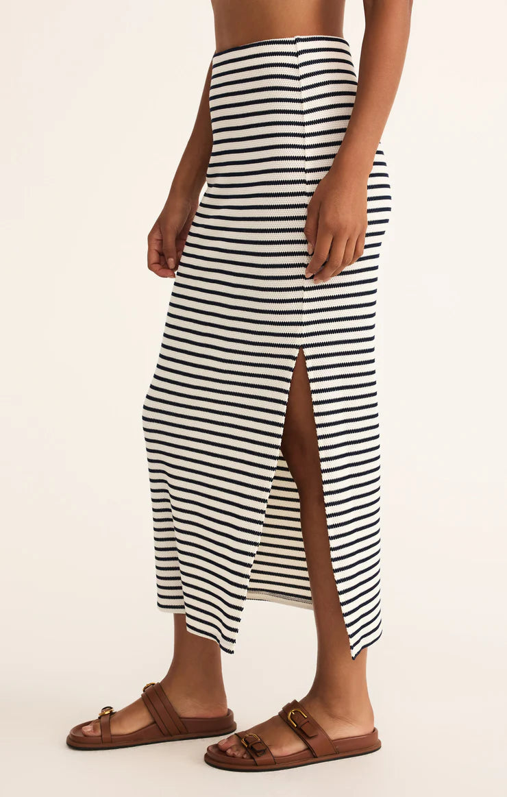 Ainslie Stripe Midi Skirt - Eclipse