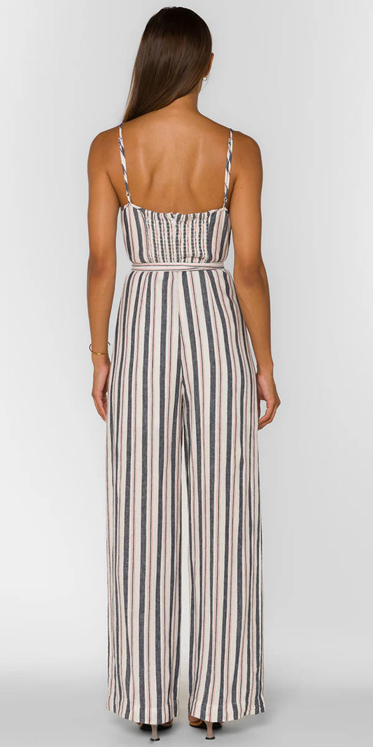 Brenna Wide Leg Jumpsuit - Blue Night