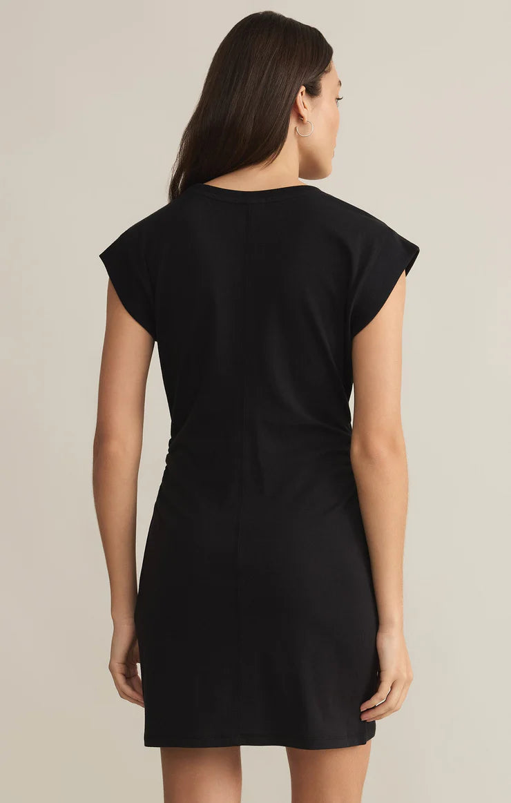 Camino Textured Mini Dress - Black