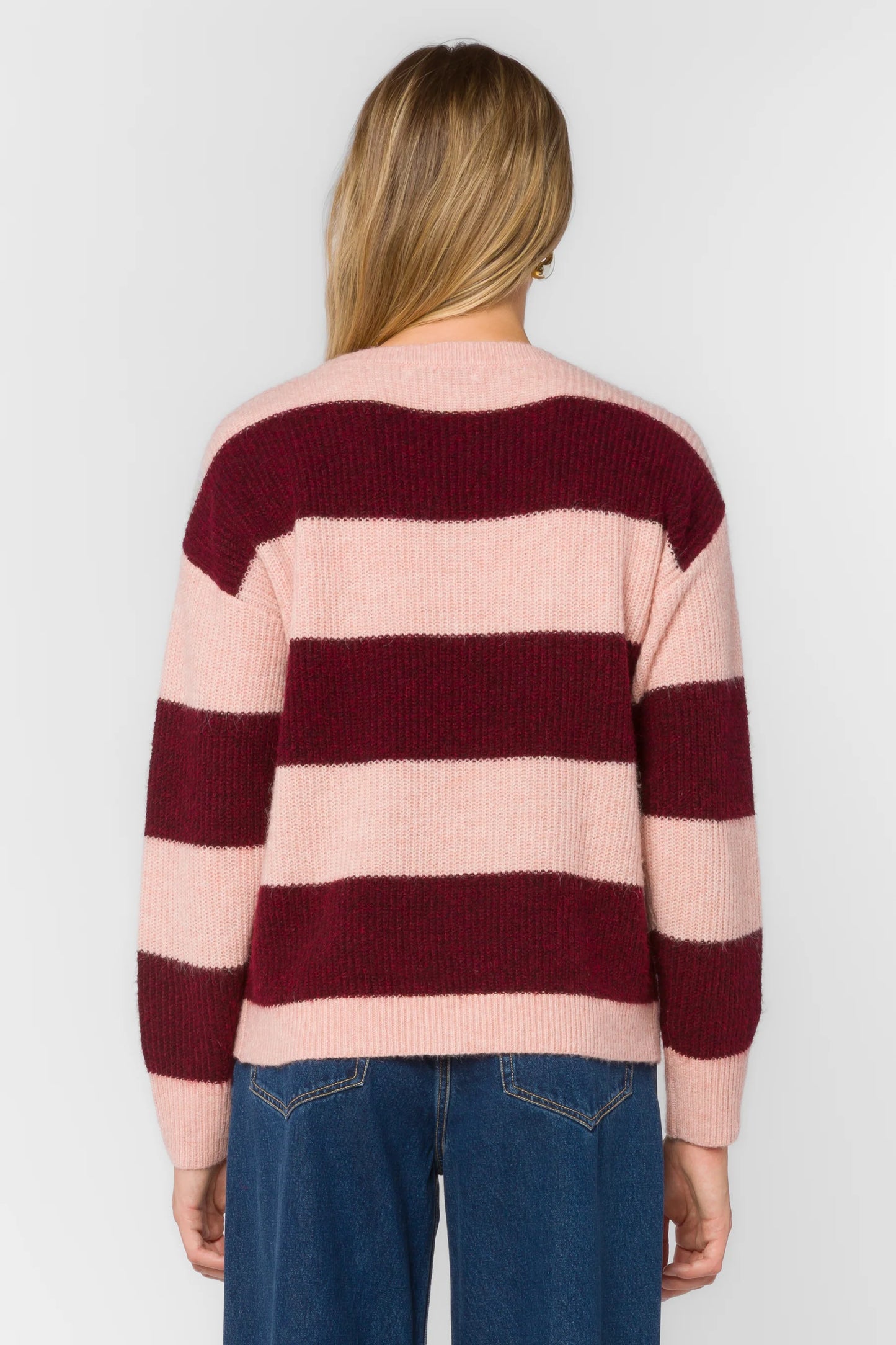 The Cornell Sweater - Bordeaux Rugby Stripe