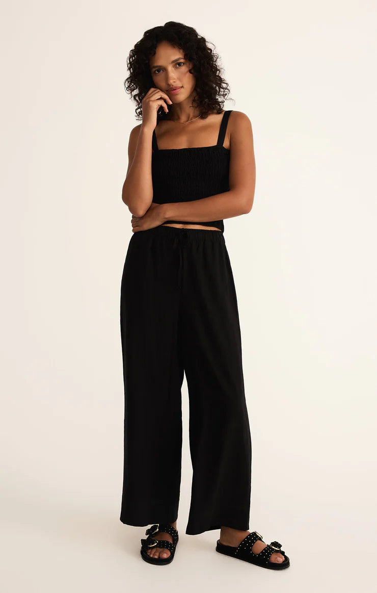 Easton Linen Pant - Black