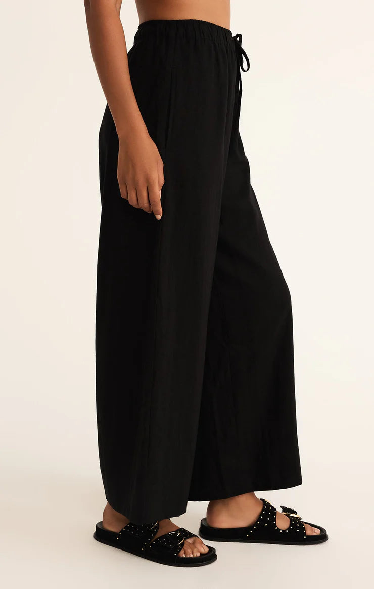 Easton Linen Pant - Black