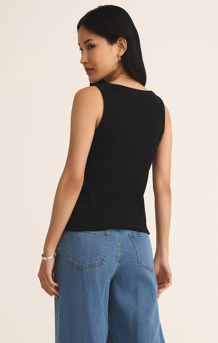 Elin Rib Tank - Black
