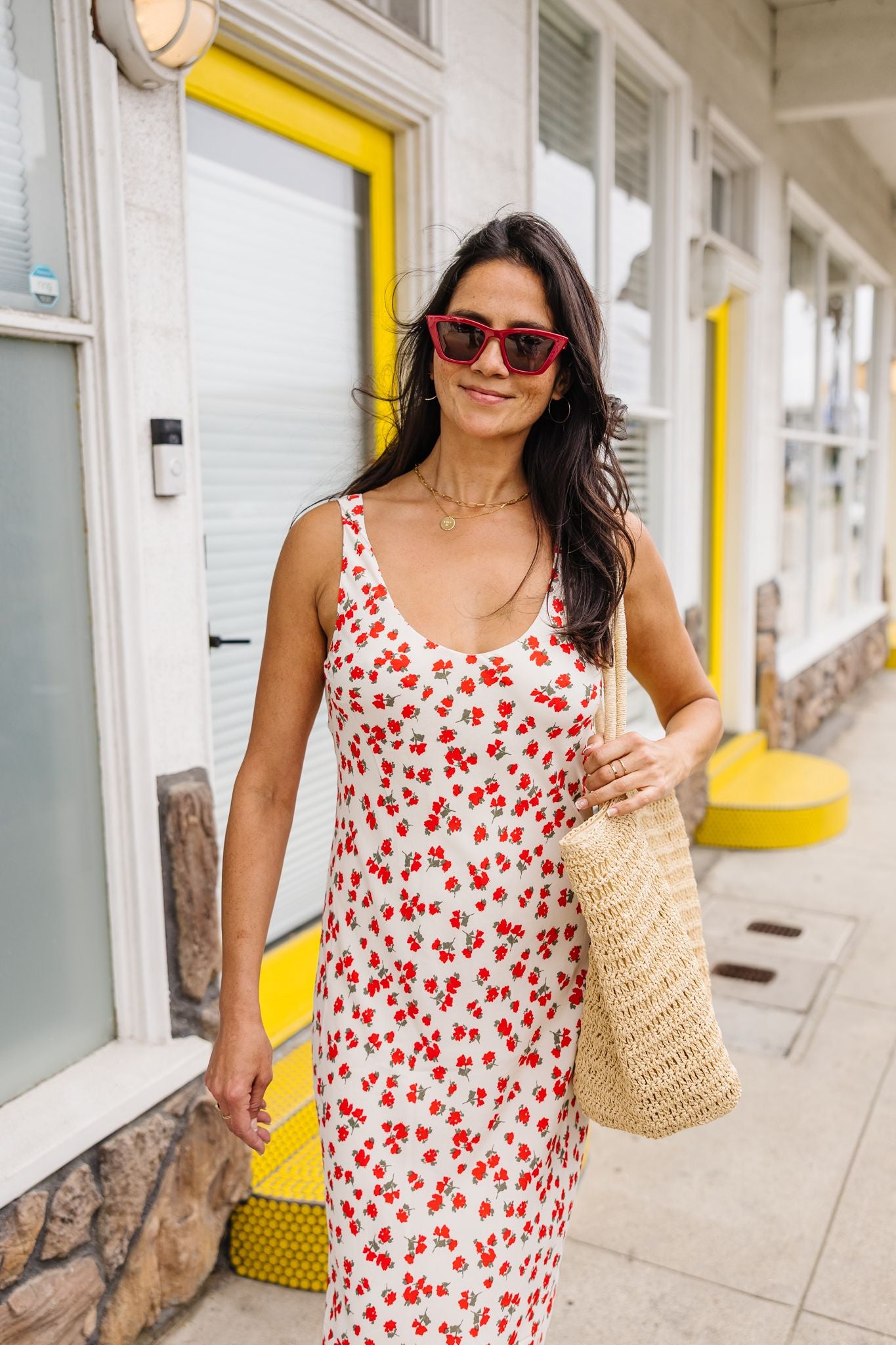 Hana La Rosa Ditsy Midi Dress