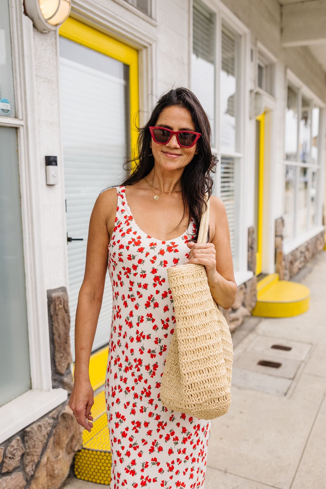 Hana La Rosa Ditsy Midi Dress