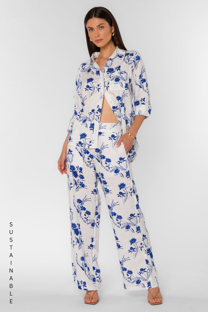 Kaelin Pant - Blue Floral
