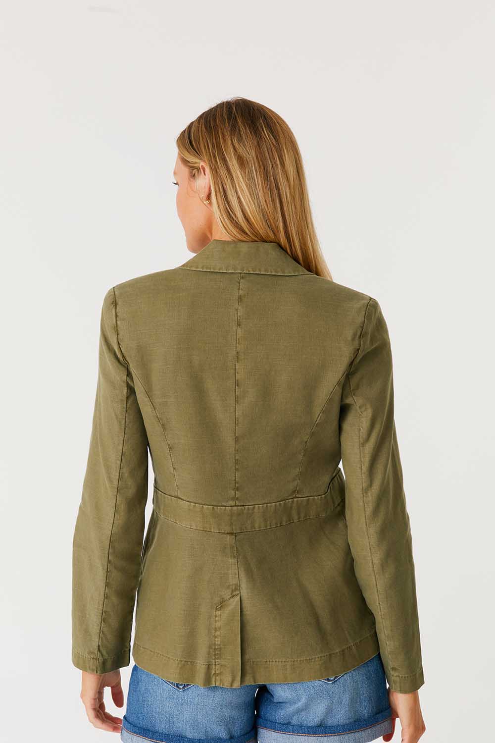Lexie Linen Blazer - Thyme
