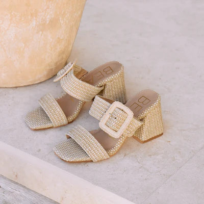 Lucy Heeled Sandal - Natural