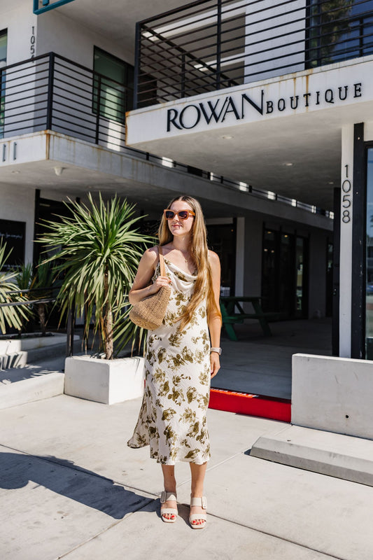 Talulu Midi Dress - Olive Shrub