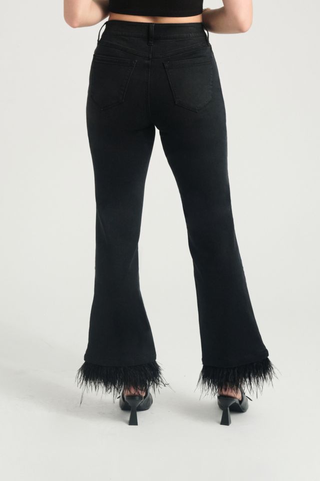 Press Denim Bootcut Fur - Black