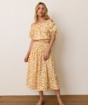 Marella Poplin Crop Top - Marigold