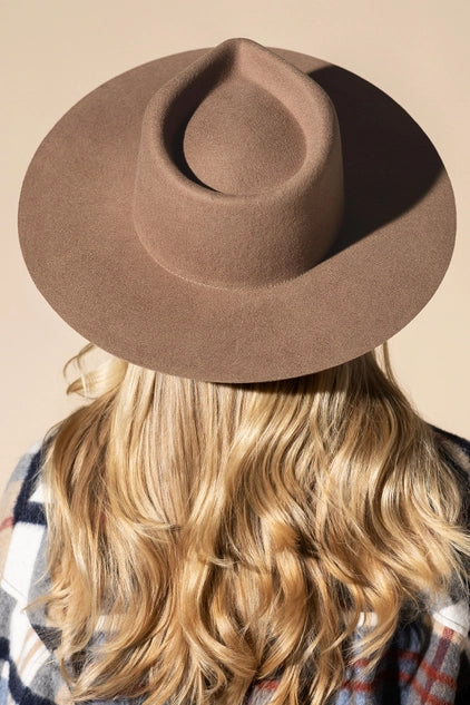 100% Australian Wool Teardrop Panama Hat - Raspberry