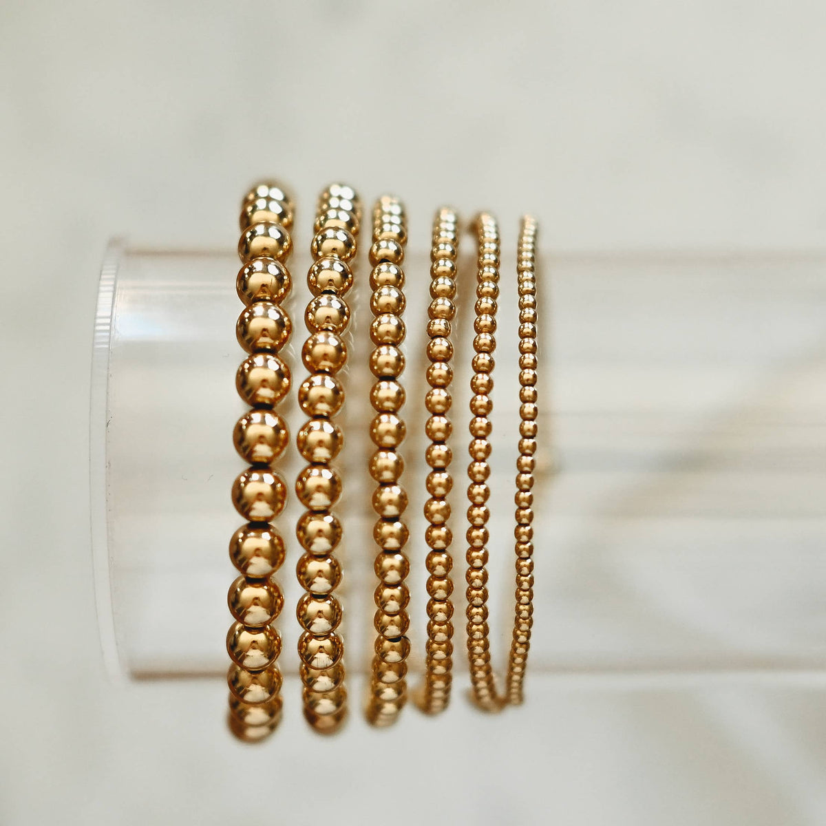 6mm GF Stacking Stretch Bracelets