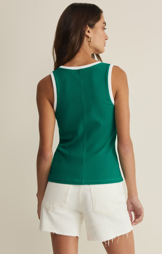 Sirena Colorblocked Rib Tank - Cabana