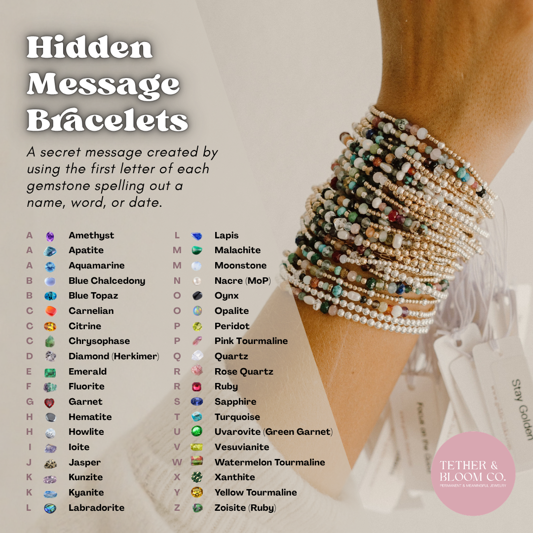 Custom Word - Hidden Message (Acrostic) Stretch Bracelet