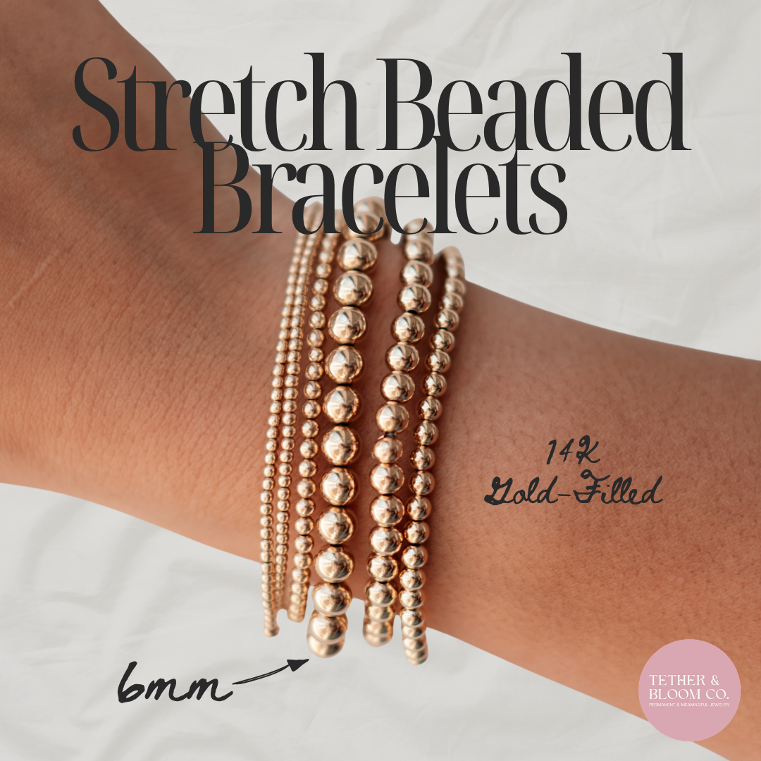 6mm GF Stacking Stretch Bracelets