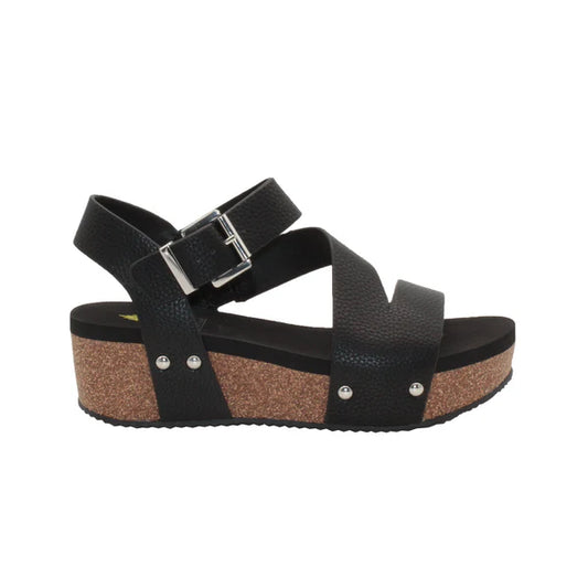 Biloxi Vegan Leather Strapp - Black