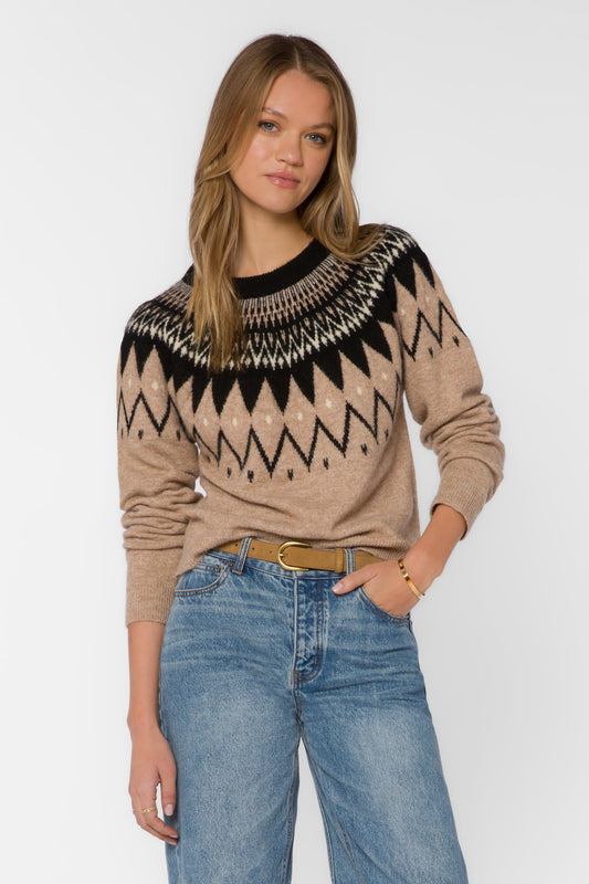 Delvine Nordic Knit Sweater - Dune