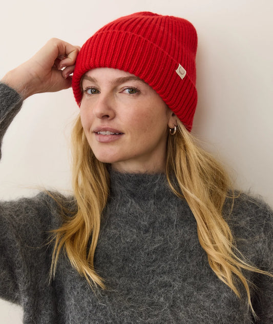 Solid Beanie - Cherry Red