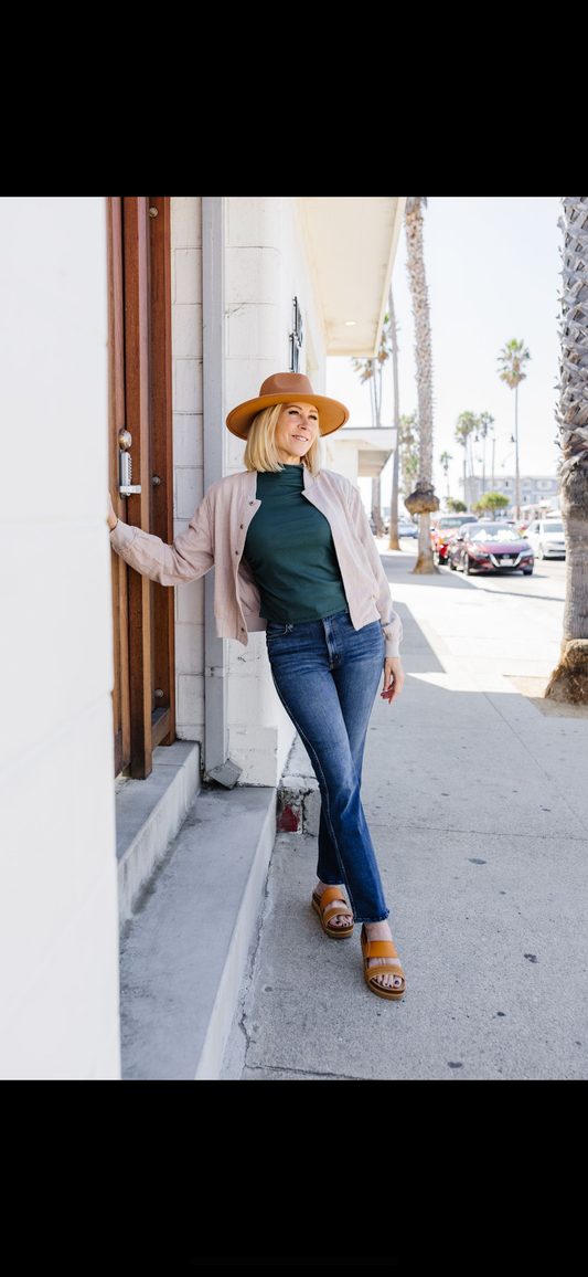 Mixed Rib LS Bomber Jacket