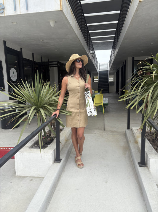 Maya Dress - Sandstone