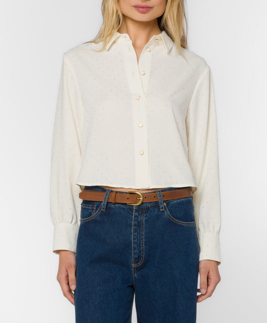 Lilith Long Sleeve Crop - Vanilla