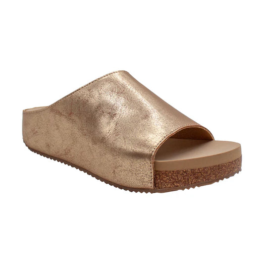 Wren Faux Leather Sandal - Gold