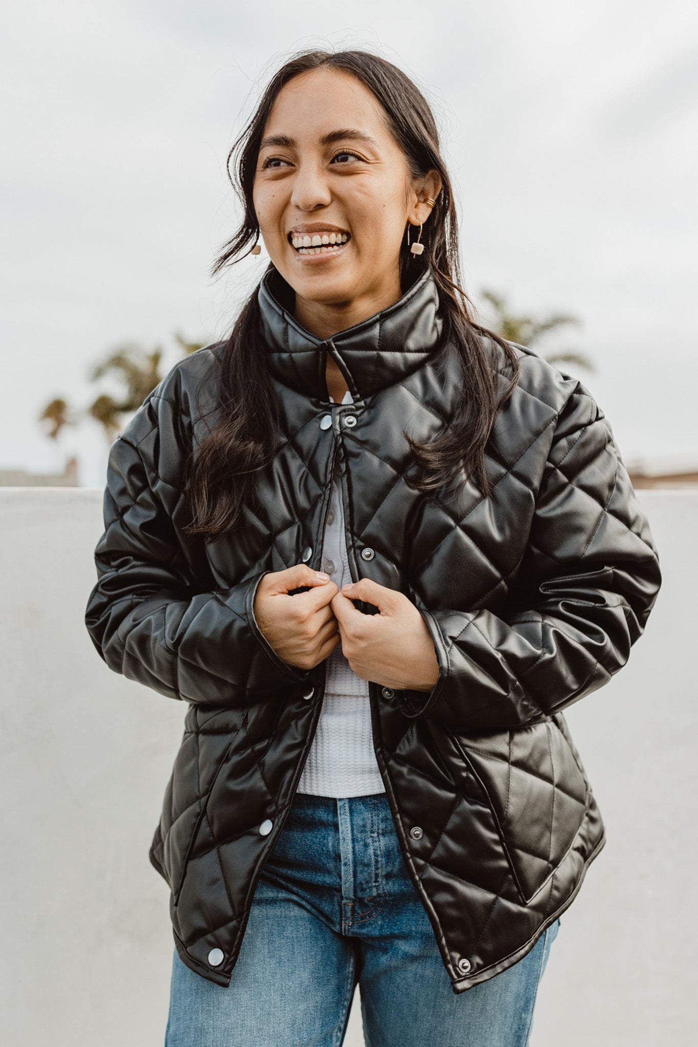 Heritage Faux Leather Jacket (Black)