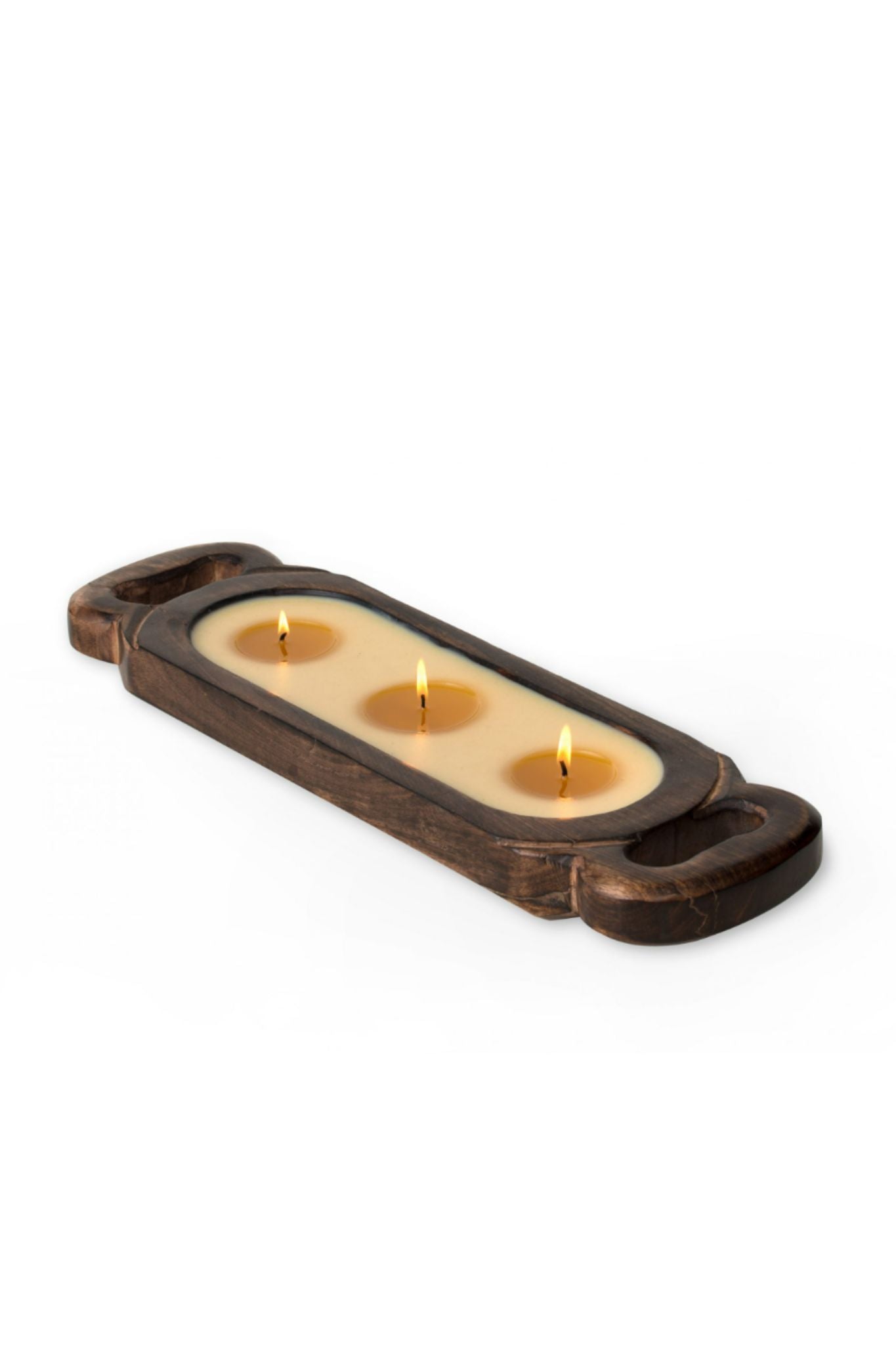 Small Wood Candle Tray (Grapefruit Pine)